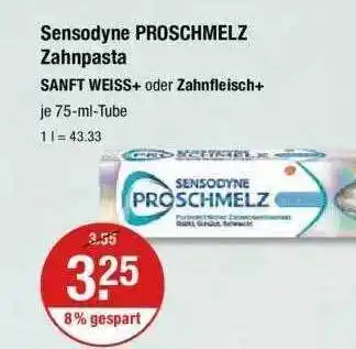 V Markt Sensodyne proschmelz zahnpasta sanft weiss + oder zahnfleisch Angebot