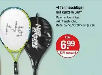 V Markt Tennisschläger mit kürzem griff Angebot