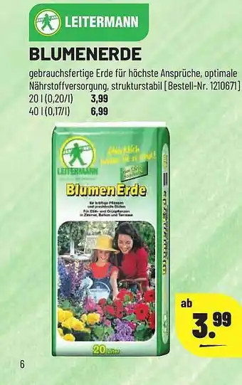 Leitermann Baumarkt Blumenerde Angebot