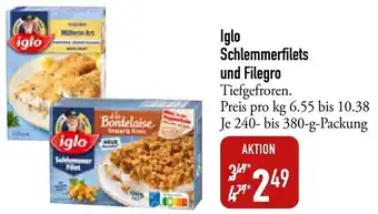 Galeria Markthalle Iglo Schlemmerfilets und Filegro 240-380 g Packung Angebot