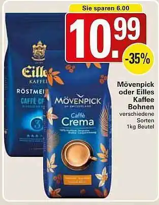 WEZ Mövenpick oder eilles kaffee bohnen Angebot