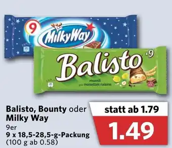 Combi Balisto, Bounty oder Milky Way 9x18,5-28,5g Angebot