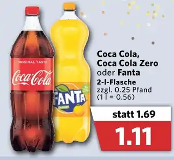 Combi Coca Cola, Coca Cola Zero oder Fanta 2L Angebot