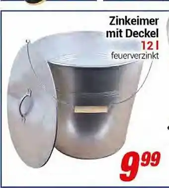 CENTERSHOP Zinkeimer mit deckel Angebot