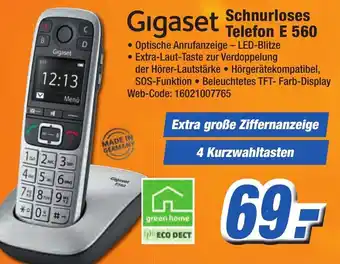 K+B Expert Gigaset Schnurloses Telefon E 560 Angebot