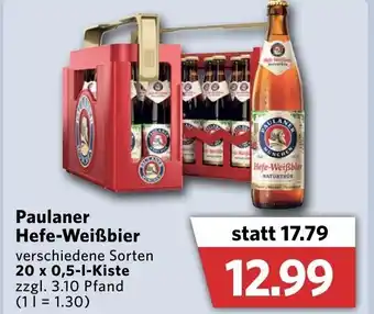 Combi Paulaner Hefe Weißbier 20x0,5L Angebot