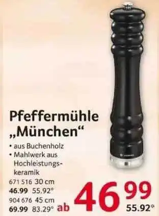 Selgros Pfeffermühle „münchen“ Angebot