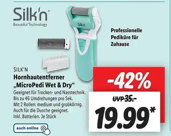 Lidl Silk'n hornhautentferner „micropedi wet&dry“ Angebot