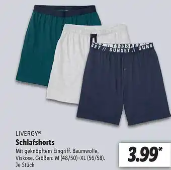 Lidl Livergy schlafshorts Angebot