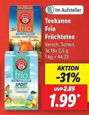 Lidl Teekanne frio früchtetee Angebot