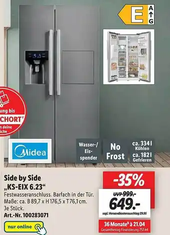 Lidl Midea side-by-side ks-eix 6.23 Angebot