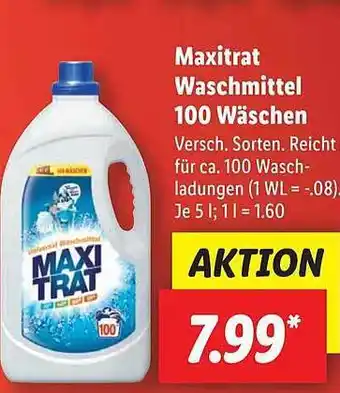 Lidl Maxitrat waschmittel 100 wäschen Angebot