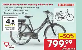 Netto Marken-Discount Telefunken xt480-481 expedition trekking e-bike 28 zoll Angebot