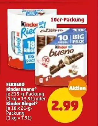 PENNY Ferrero kinder bueno oder riegel Angebot