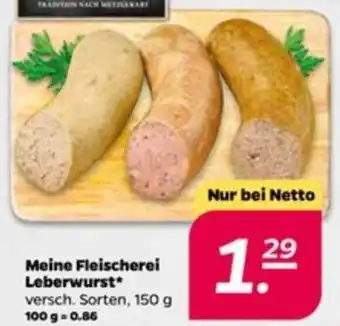 NETTO Meine Fleischerei Leberwurst 150g Angebot