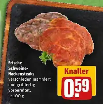 REWE Frische schweine nackensteak Angebot