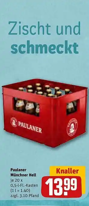 REWE Kaufpark Paulaner münchner hell Angebot