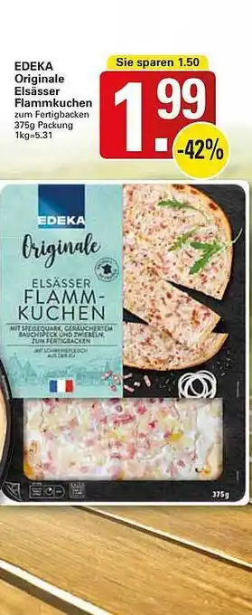 WEZ Edeka originale elsässer flammkuchen Angebot