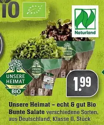 Edeka Unsere heimat-echt & gut bio bunte salate Angebot