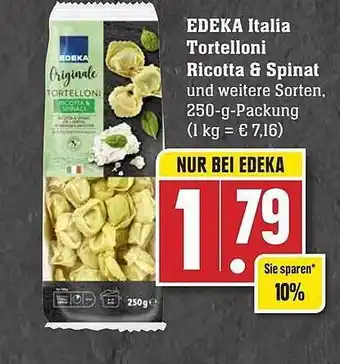 Edeka Edeka italia tortelloni ricotta & spinat Angebot