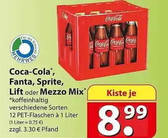 Famila Nord Ost Coca-cola, fanta, sprite, lift oder mezzo mix Angebot