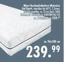 Möbel Boss Micro-taschenfederkern-matratze Angebot