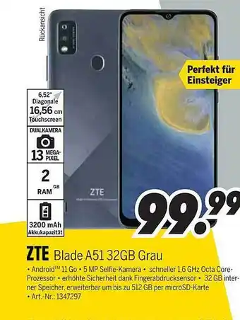 MEDIMAX Zte blade a51 32gb grau Angebot