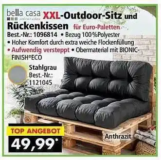 Norma24 Bella casa xxl-outdoor-sitz und rückenkissen Angebot