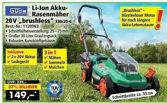 Norma24 Güde li-ion akku-rasenmäher 20v „brushless” Angebot