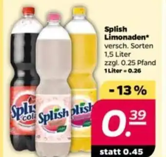 NETTO Splish Limonaden 1,5L Angebot