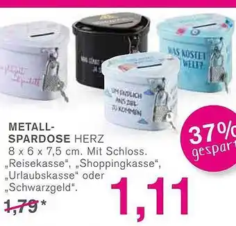 KODi Metall-spardose herz Angebot