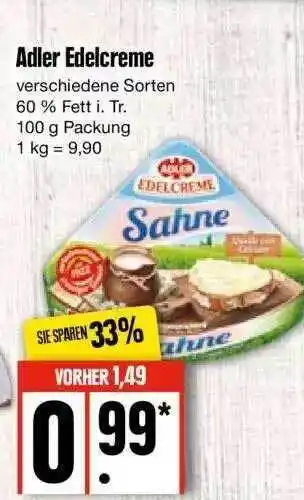 Edeka Alder edelcreme Angebot