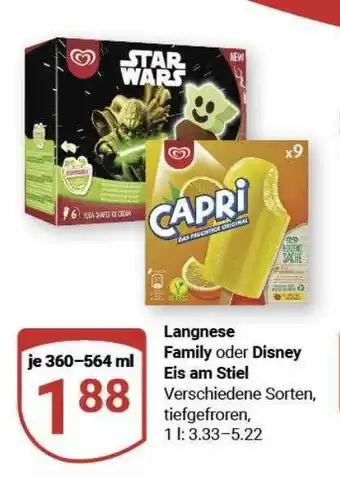 Globus Langnese family oder disney eis am stiel Angebot