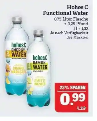 Marktkauf Hohes c functional water Angebot