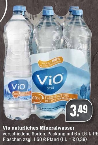 Edeka Neukauf Vio Natürliches Mineralwasser 6x1,5 L Angebot