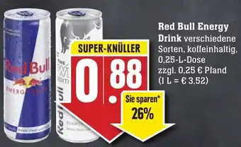 Edeka Neukauf Red Bull Energy Drink 0,25 L Dose Angebot