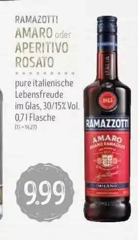 Edeka Struve Ramazotti amaro oder aperitivo rosato Angebot