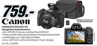 MediaMarkt Canon EOS M50 MK II Kit Spiegellose Systemkamera Angebot