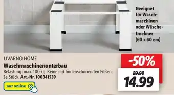 Lidl Livarno Home Waschmaschinenunterbau Angebot