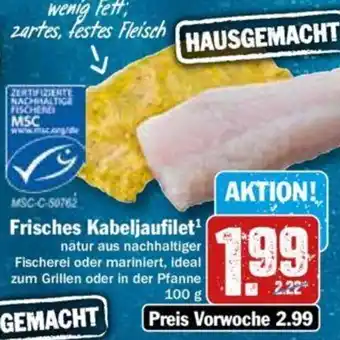 Hit Frisches Kabeljaufilet 100 g Angebot