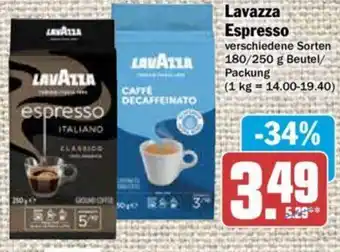 Hit Lavazza Espresso 180/250 g Beutel/Packung Angebot