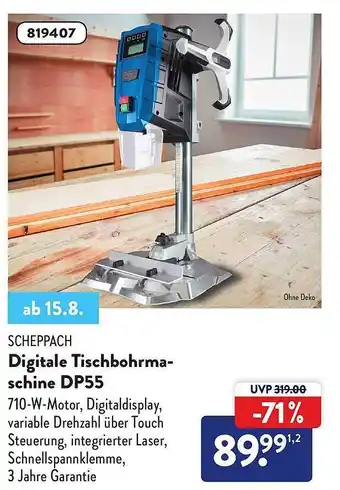 Aldi Nord Scheppach digital tischbohrmaschine dp55 Angebot