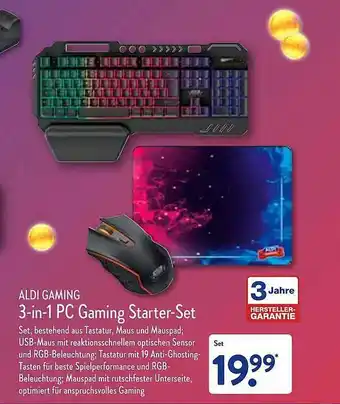 Aldi Nord Aldi gaming 3-in-1 pc gaming starter-set Angebot