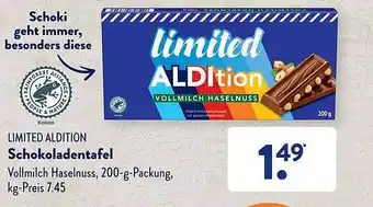 Aldi Süd Limited aldition schokoladentafel Angebot