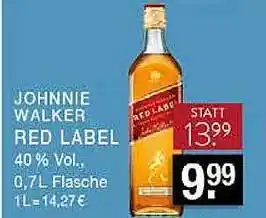 Edeka Zurheide Johnnie walker red label Angebot