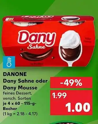 Kaufland Danone dany sahne oder dany mousse Angebot