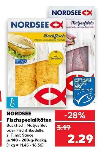 Kaufland Nordesse fischspezialitäten Angebot