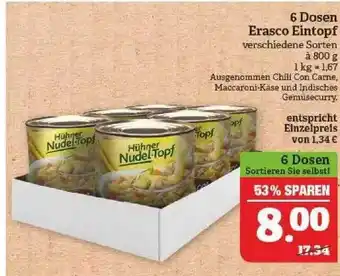 Marktkauf 6 dosen erasco eintopf Angebot