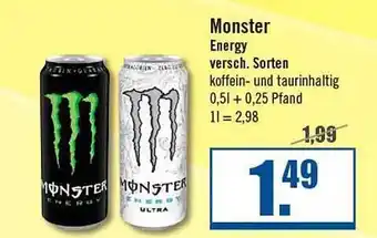 Zisch Monster energy versch. sorten Angebot