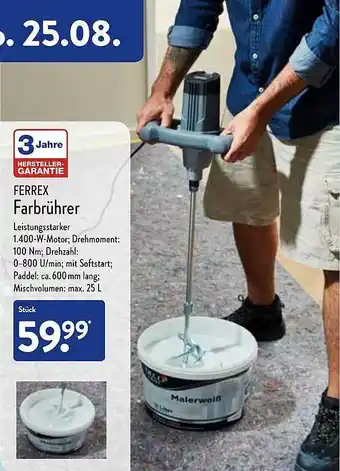 Aldi Nord Ferrex farbrührer Angebot